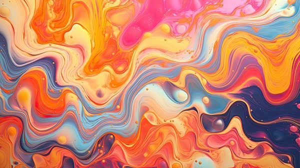 A retro inspired abstract liquid background with a vintage color